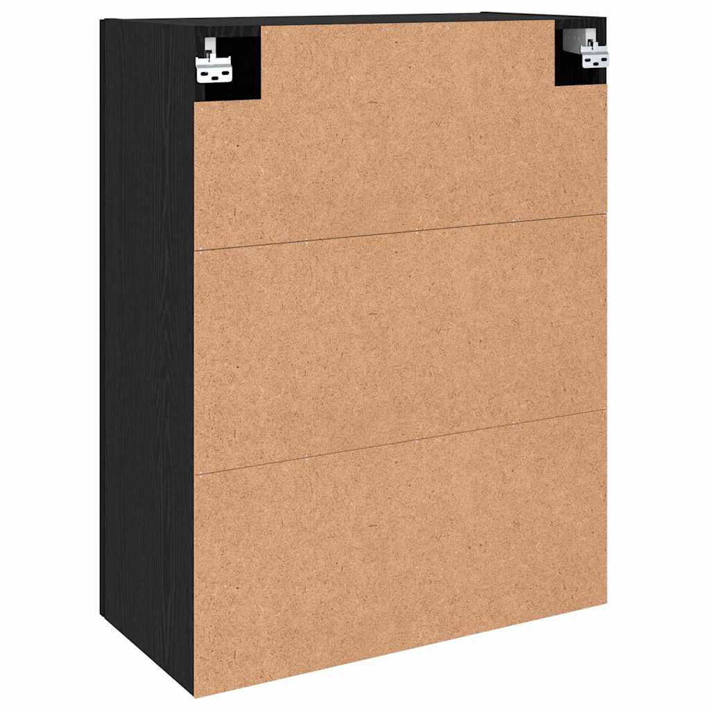 Wandmontierte Schränke 2 pcs Schwarze Eiche 69.5 x 34 x 90 cm