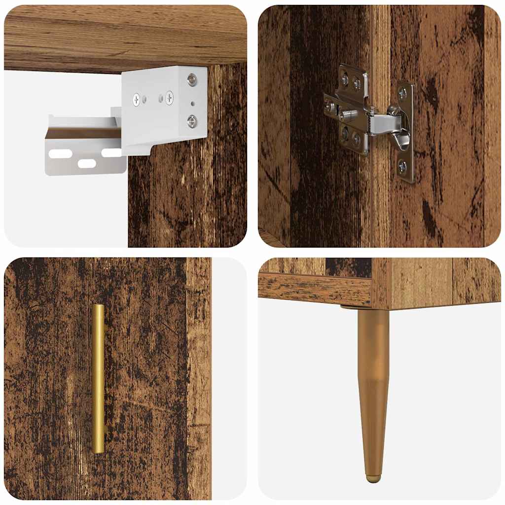 Hochboard Altholz 69,5 x 34 x 180 cm Holzwerkstoff