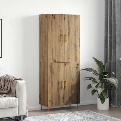 Hochboard Eiche handwerklich 69,5 x 34 x 180 cm Holzwerkstoff