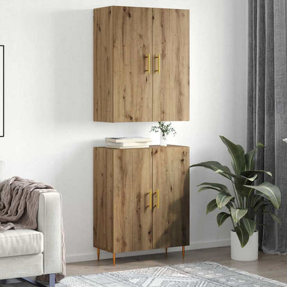 Hochboard Eiche handwerklich 69,5 x 34 x 180 cm Holzwerkstoff