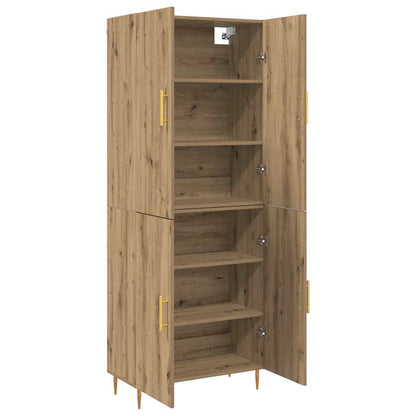 Hochboard Eiche handwerklich 69,5 x 34 x 180 cm Holzwerkstoff