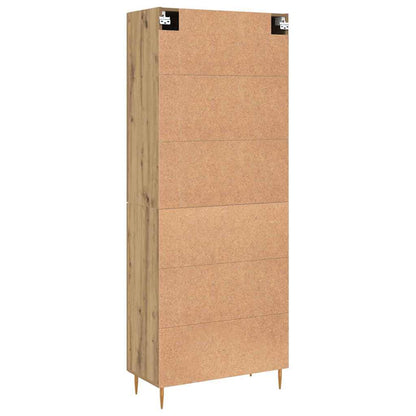 Hochboard Eiche handwerklich 69,5 x 34 x 180 cm Holzwerkstoff