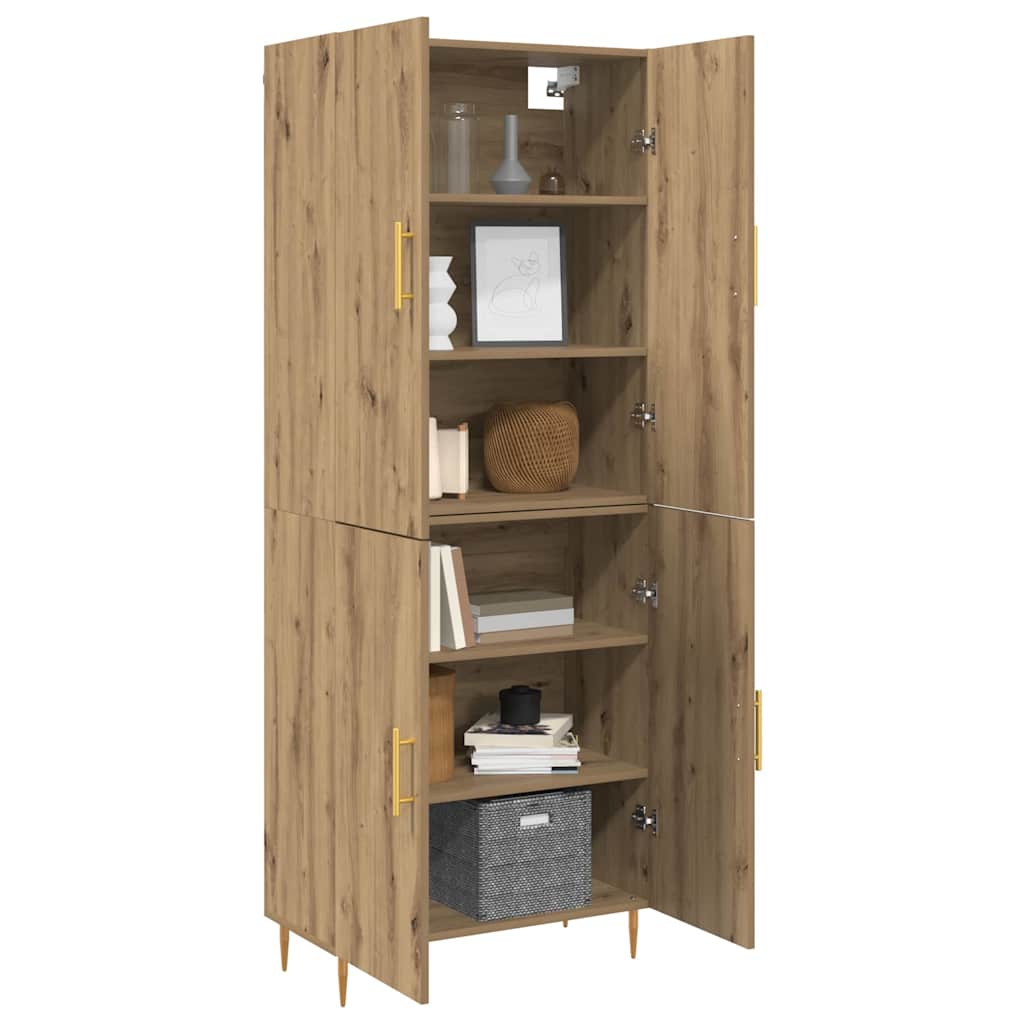 Hochboard Artisan-Eiche 69,5 x 34 x 180 cm Holzwerkstoff