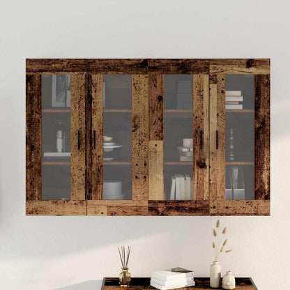 Wandmontierte Schränke 2 pcs Altholz 69.5 x 34 x 90 cm