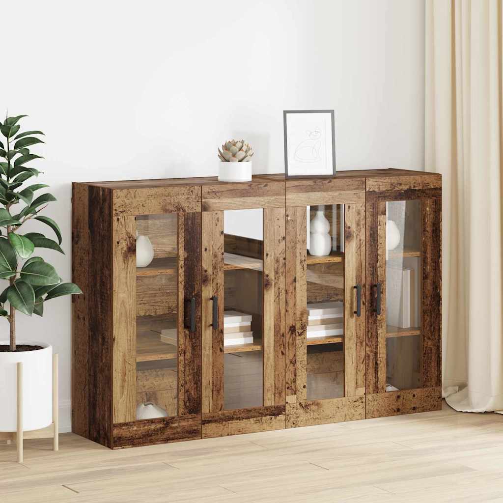 Wandmontierte Schränke 2 pcs Altholz 69.5 x 34 x 90 cm