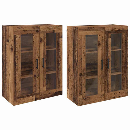 Wandmontierte Schränke 2 pcs Altholz 69.5 x 34 x 90 cm