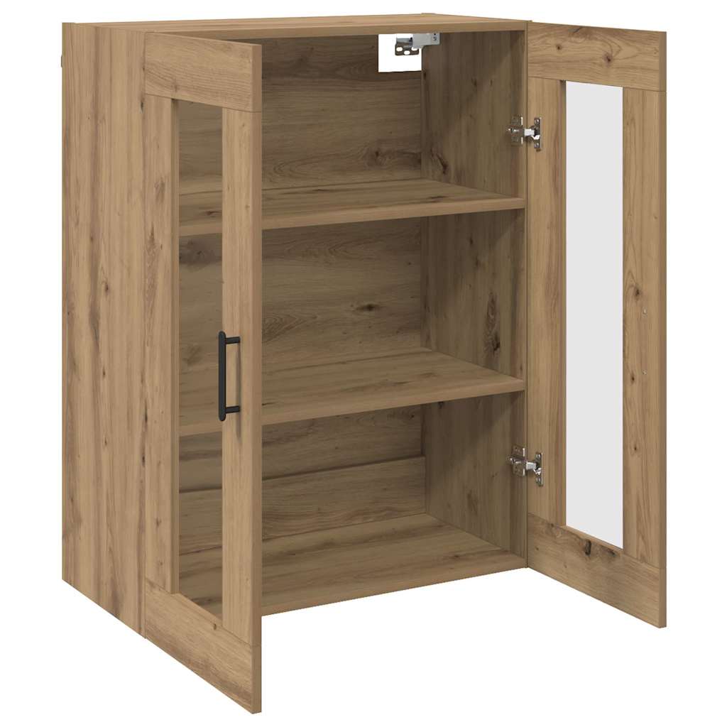 Wandmontierte Schränke 2 pcs Eiche handwerklich