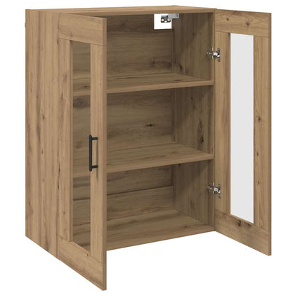 Wandmontierte Schränke 2 pcs Eiche handwerklich