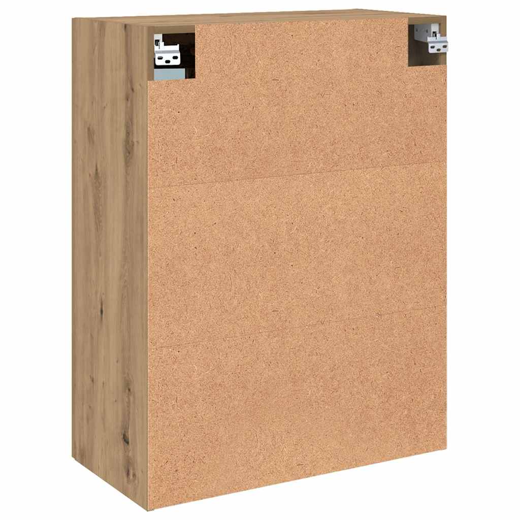 Wandmontierte Schränke 2 pcs Eiche handwerklich