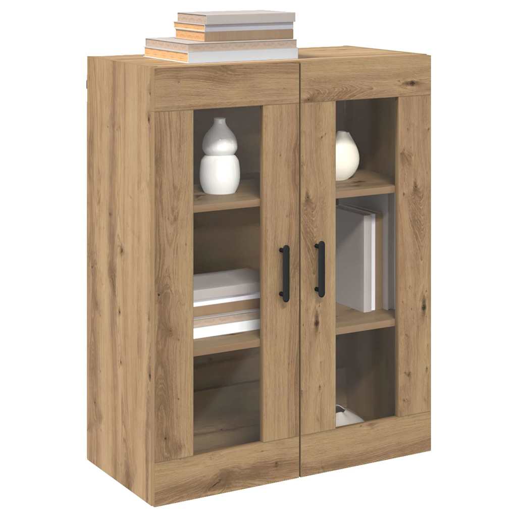 Wandmontierte Schränke 2 pcs Eiche handwerklich