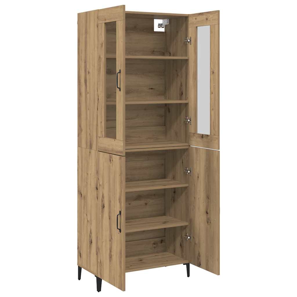 Hochboard 2 pcs Eiche handwerklich 69,5 x 34 x 180 cm