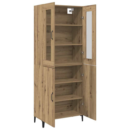 Hochboard 2 pcs Artisan-Eiche 69,5 x 34 x 180 cm Holzwerkstoff