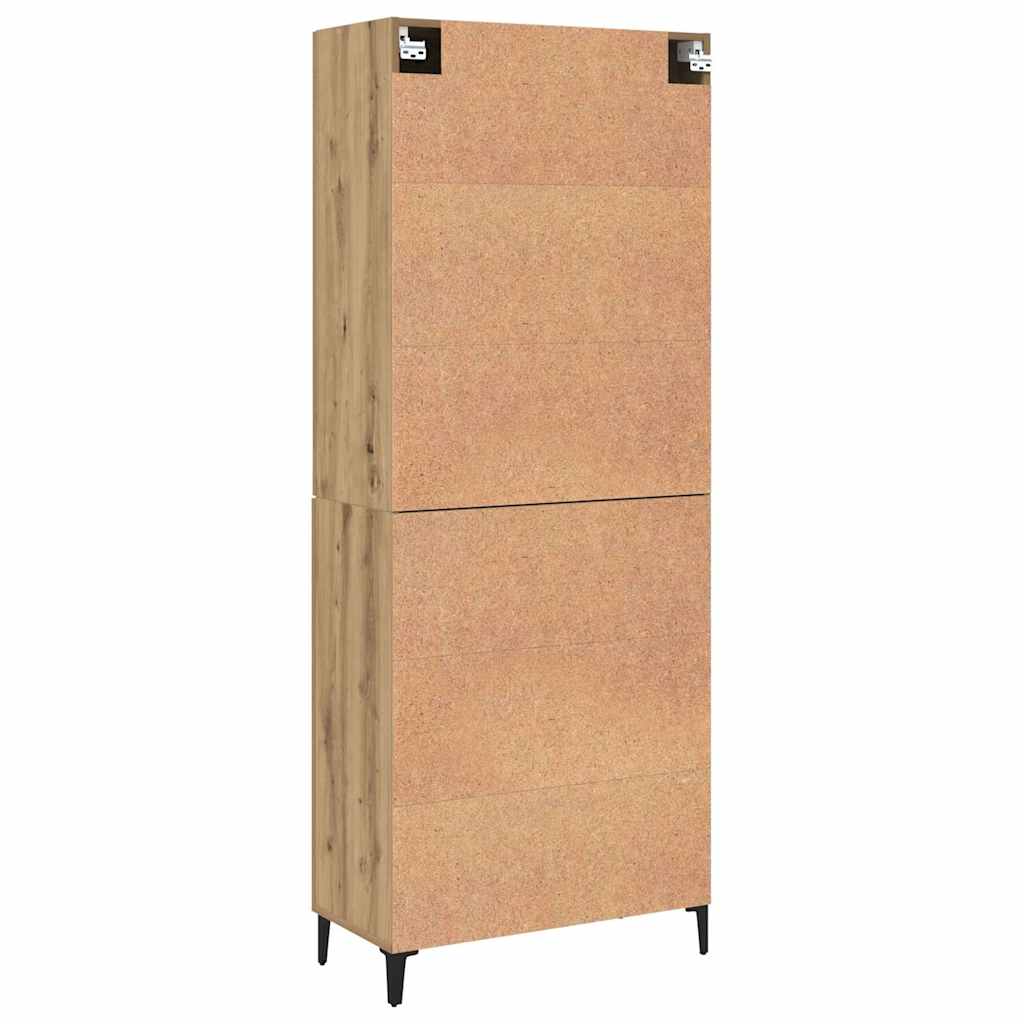 Hochboard 2 pcs Eiche handwerklich 69,5 x 34 x 180 cm