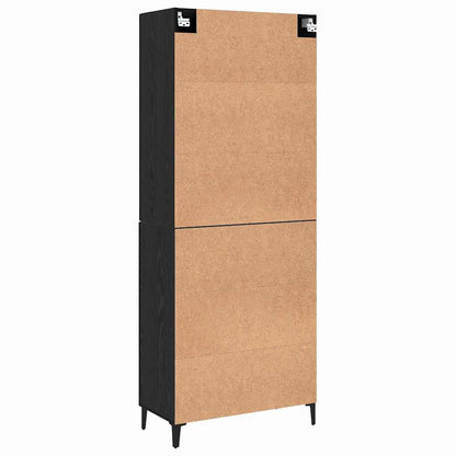 Hochboard 2 pcs Schwarze Eiche 69,5 x 34 x 180 cm Holzwerkstoff