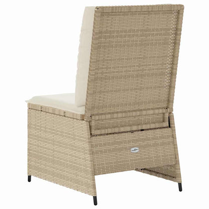 Gartensofa mit Kissen Beige Poly Rattan
