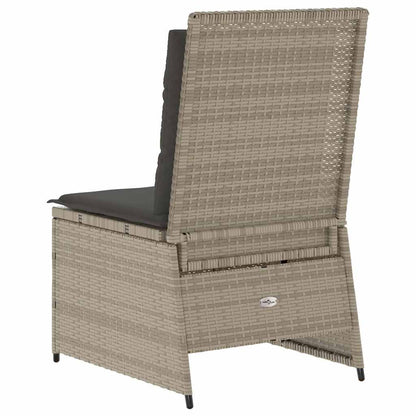 Gartensofa mit Kissen Hellgrau Poly Rattan