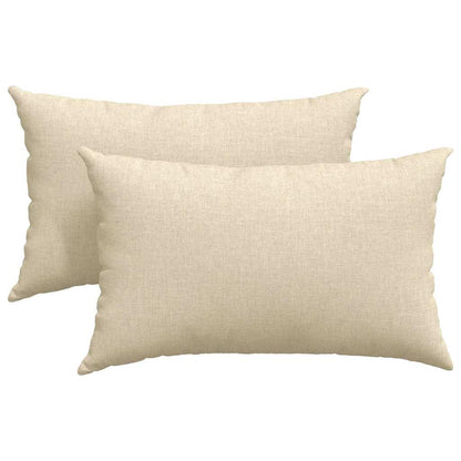 Sofakissen 2 pcs Creme 50 x 30 cm Stoff