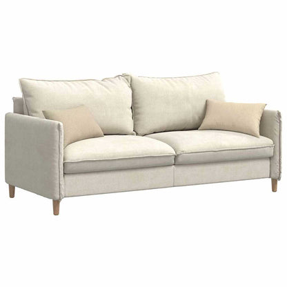 Sofakissen 2 pcs Creme 50 x 30 cm Stoff