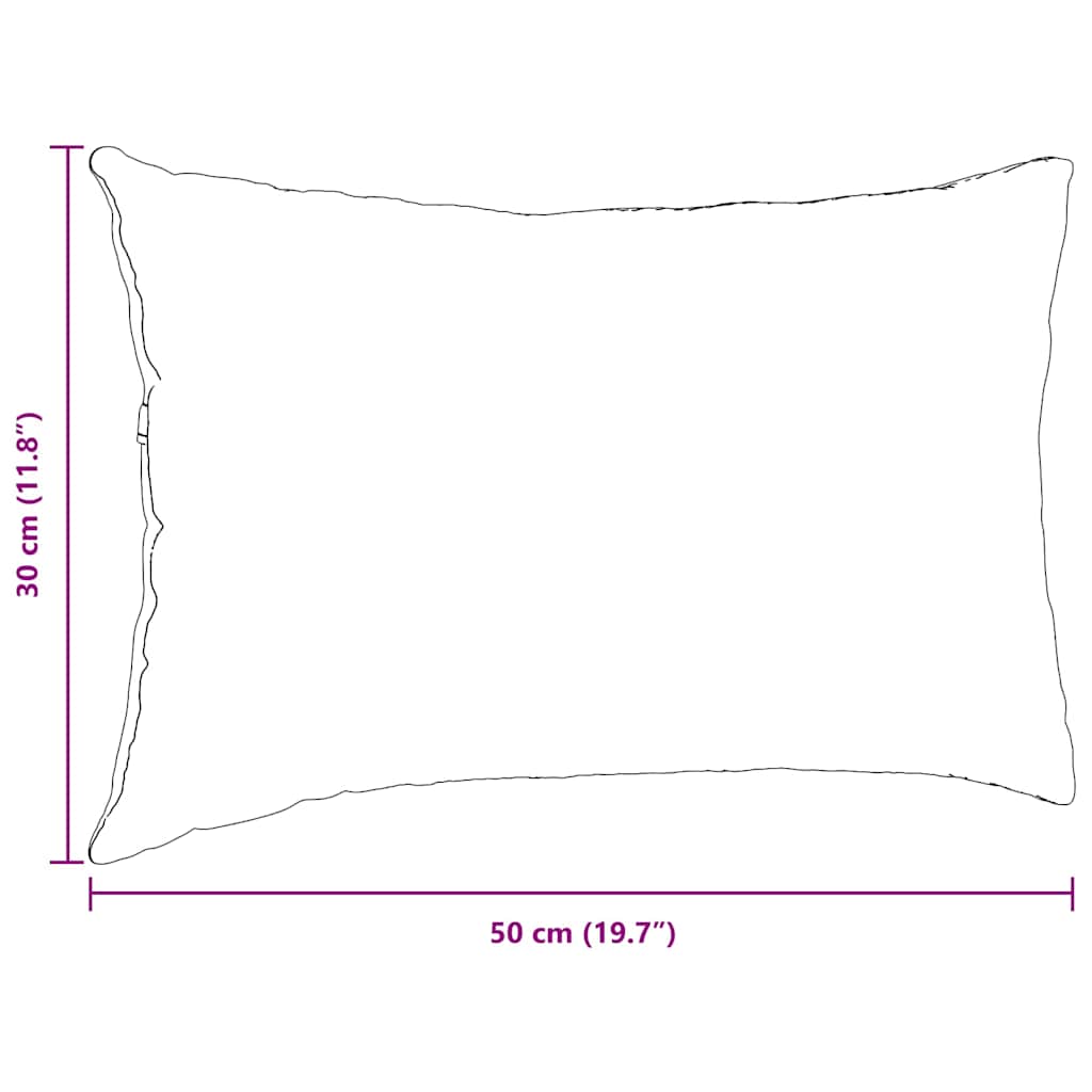Sofakissen 2 pcs Creme 50 x 30 cm Stoff