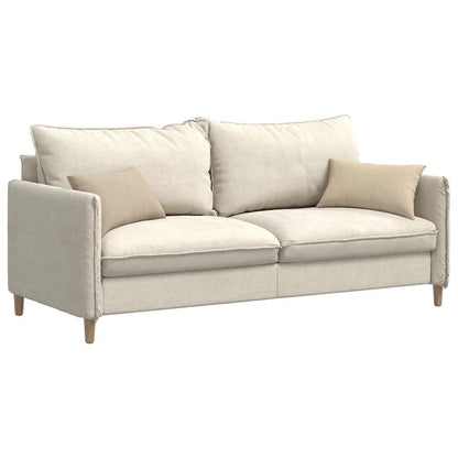 Sofakissen 2 pcs Creme 50 x 30 cm Stoff