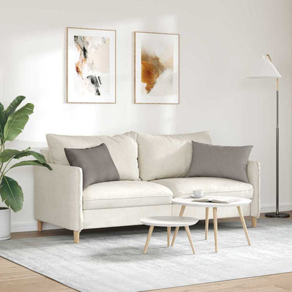 Sofakissen 2 pcs Taupe 60 x 40 cm Stoff