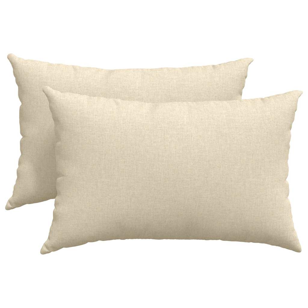 Sofakissen 2 pcs Creme 60 x 40 cm Stoff