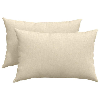 Sofakissen 2 pcs Creme 60 x 40 cm Stoff