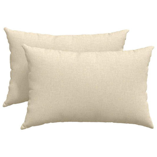 Sofakissen 2 pcs Creme 60 x 40 cm Stoff