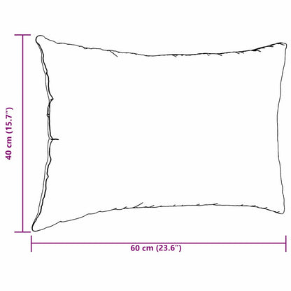 Sofakissen 2 pcs Helles Gelb 60 x 40 cm Stoff
