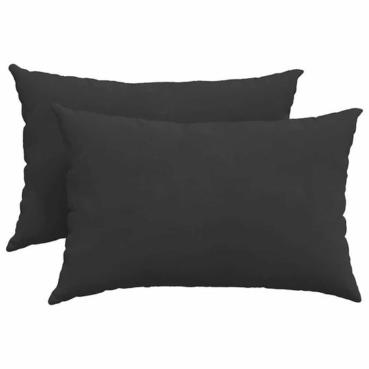 Sofakissen 2 pcs Schwarz 60 x 40 cm Stoff