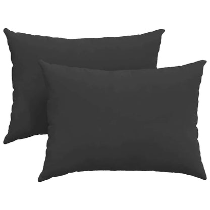 Sofakissen 2 pcs Schwarz 70 x 50 cm Stoff