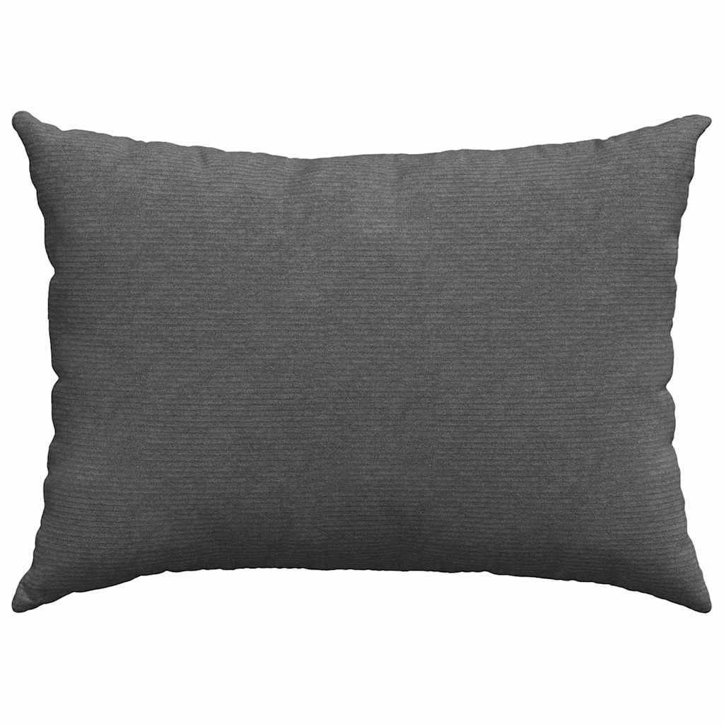 Sofakissen 2 pcs Dunkelgrau 70 x 50 cm Cordstoff