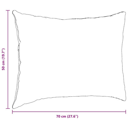 Sofakissen 2 pcs Dunkelgrau 70 x 50 cm Cordstoff