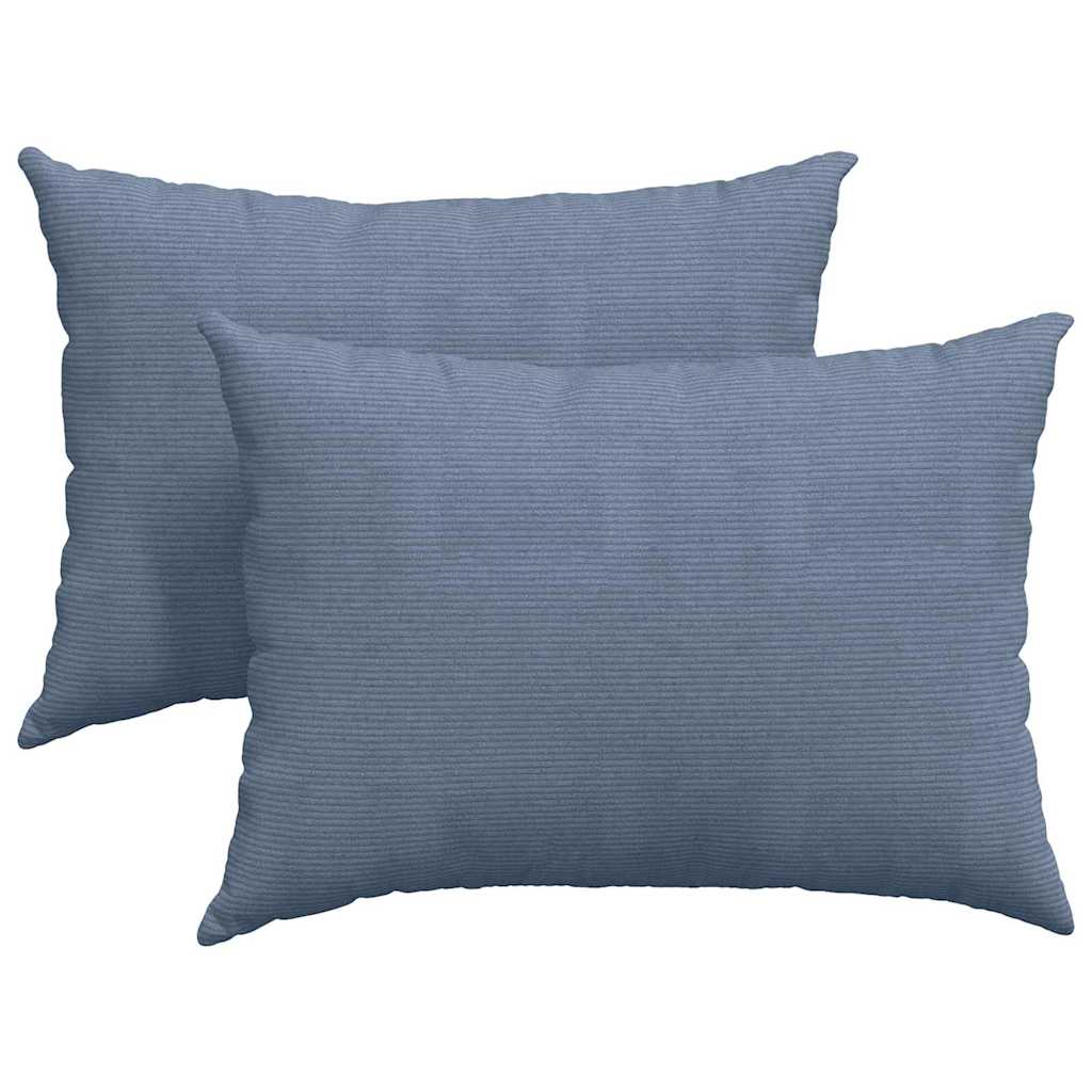 Sofakissen 2 pcs Blau 70 x 50 cm Cordstoff