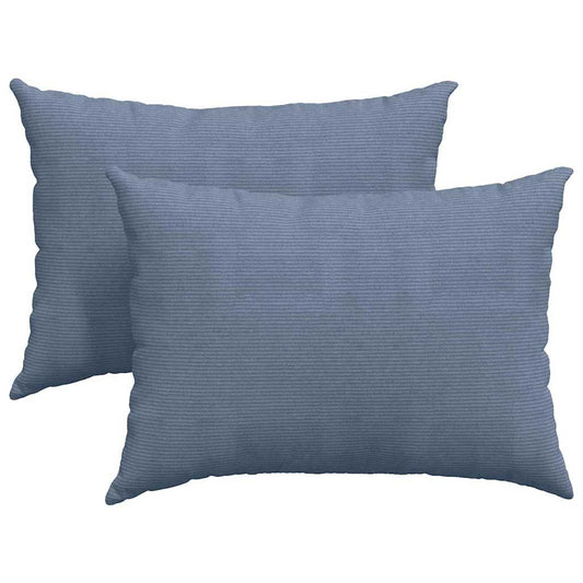 Sofakissen 2 pcs Blau 70 x 50 cm Cordstoff
