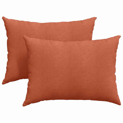 Sofakissen 2 pcs Rot-Orange 70 x 50 cm Cordstoff