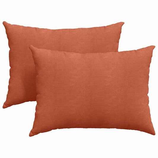 Sofakissen 2 pcs Rot-Orange 70 x 50 cm Cordstoff