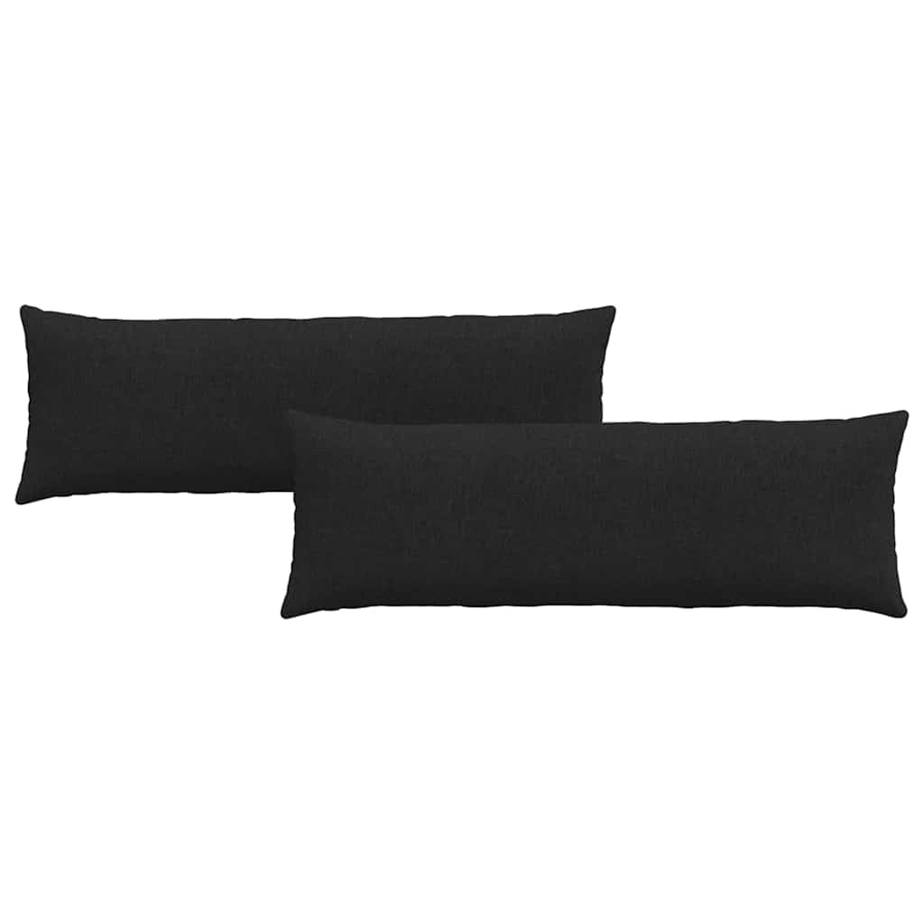 Sofakissen 2 pcs Schwarz 120 x 40 cm Stoff