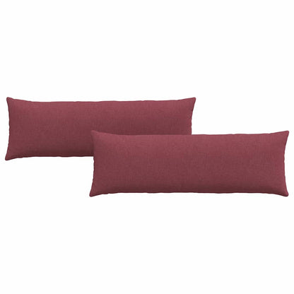 Sofakissen 2 pcs Weinrot 120 x 40 cm Stoff