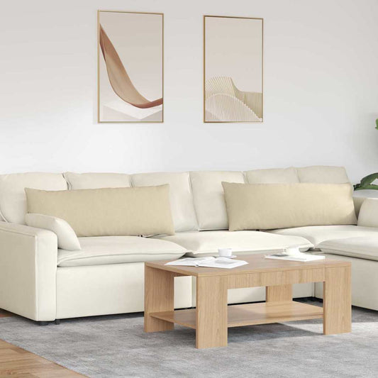 Sofakissen 2 pcs Creme 120 x 40 cm Stoff