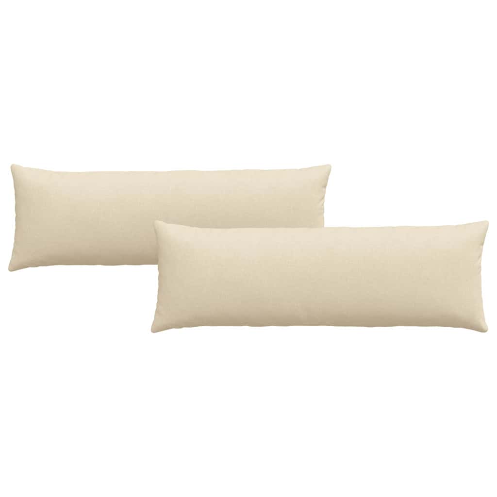 Sofakissen 2 pcs Creme 120 x 40 cm Stoff