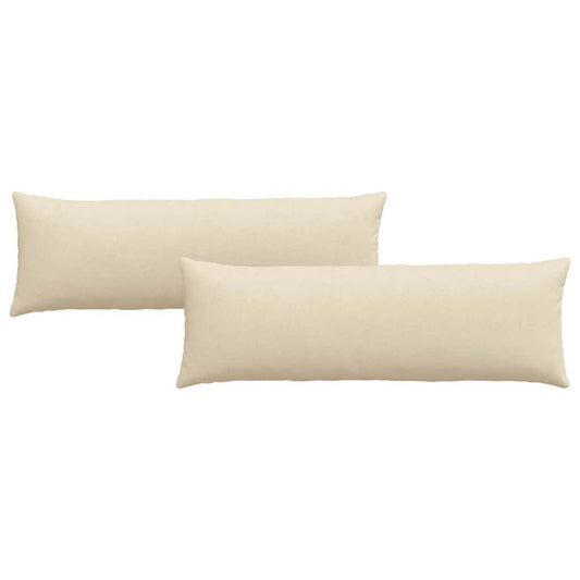 Sofakissen 2 pcs Creme 120 x 40 cm Stoff