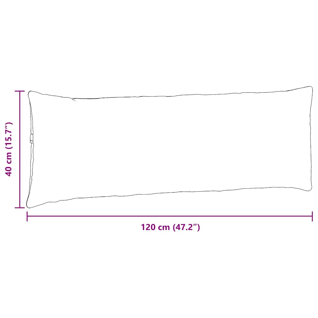 Sofakissen 2 pcs Grau 120 x 40 cm Stoff