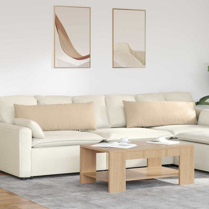 Sofakissen 2 pcs Creme 120 x 40 cm Stoff