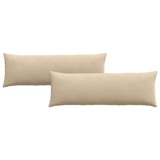 Sofakissen 2 pcs Creme 120 x 40 cm Stoff