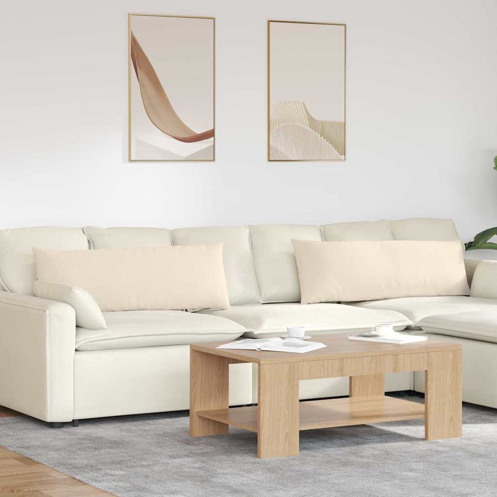 Sofakissen 2 pcs Beige 120 x 40 cm Stoff