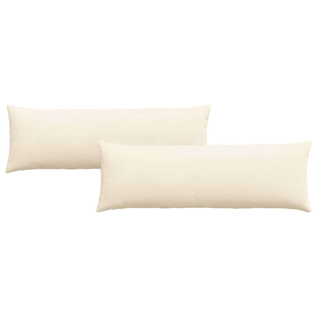 Sofakissen 2 pcs Creme 120 x 40 cm Cordstoff