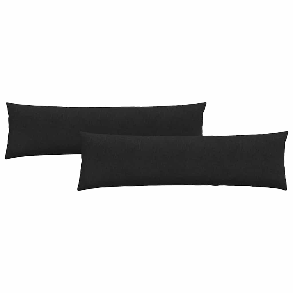 Sofakissen 2 pcs Schwarz 145 x 40 cm Stoff