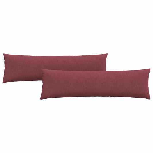 Sofakissen 2 pcs Weinrot 145 x 40 cm Stoff
