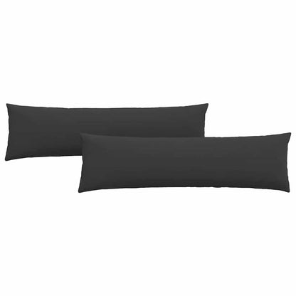 Sofakissen 2 pcs Schwarz 145 x 40 cm Stoff